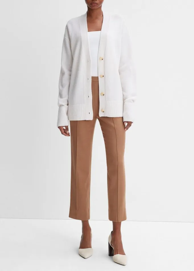 Women Sweaters Vince Wool And Cashmere Weekend Cardigan Off White