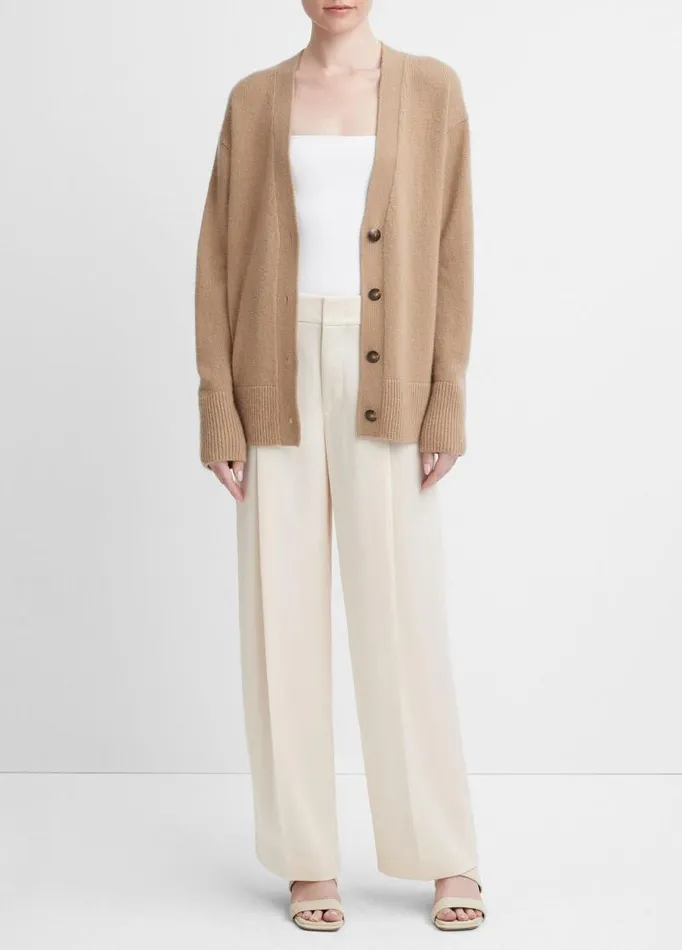 Women Sweaters Vince Wool And Cashmere Weekend Cardigan Sandshell