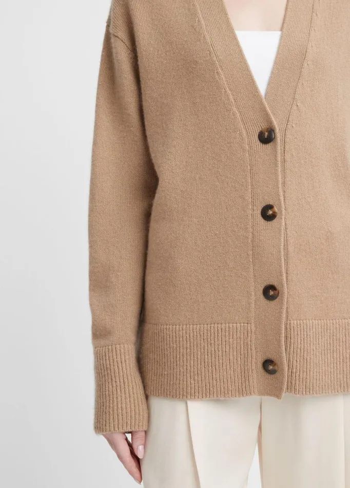 Women Sweaters Vince Wool And Cashmere Weekend Cardigan Sandshell
