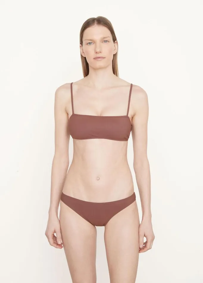 Women Swim Vince Nu Swim Lucky Top Cocoa