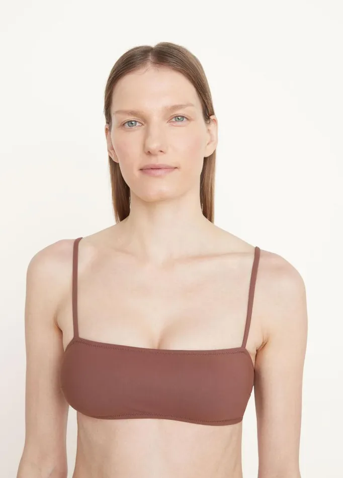 Women Swim Vince Nu Swim Lucky Top Cocoa