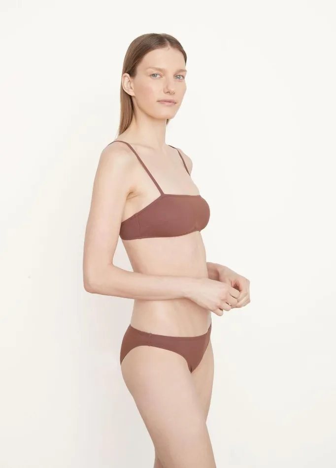 Women Swim Vince Nu Swim Lucky Top Cocoa