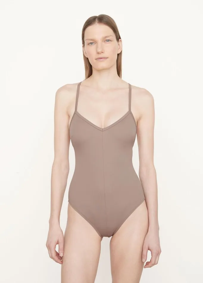 Women Swim Vince Nu Swim Seaweed Suit Taupe