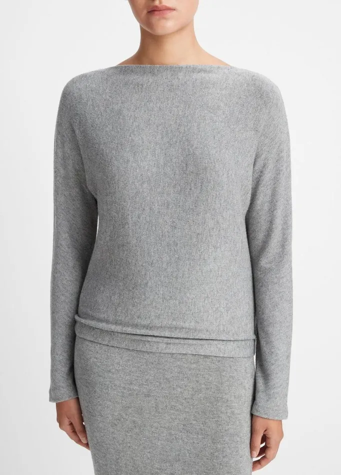Women TShirts Vince Cozy DolmanSleeve Top Heather Silver Dust