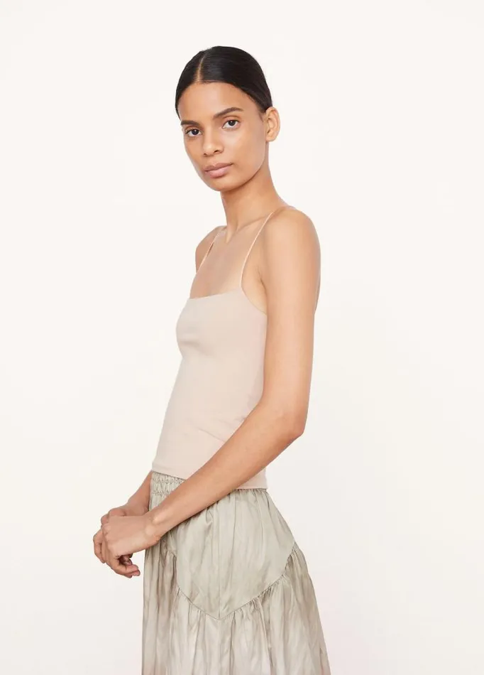 Women TShirts Vince Pima Cotton Camisole Chamois
