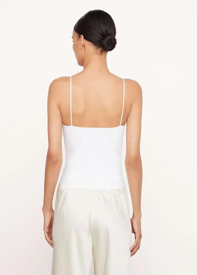 Women TShirts Vince Pima Cotton Camisole Optic White