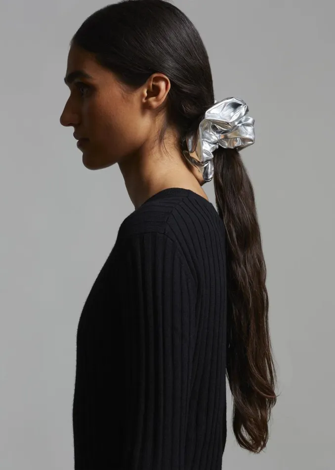Women The Frankie Shop Accessories Alara Scrunchie Set Silver