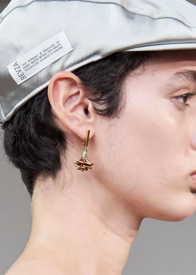 Women The Frankie Shop Accessories Bevza Hanging Marigold Earrings Redyellow