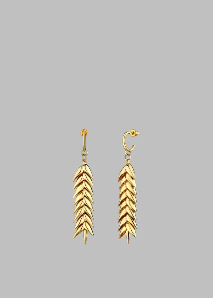 Women The Frankie Shop Accessories Bevza Spikelet Medium Earrings Gold