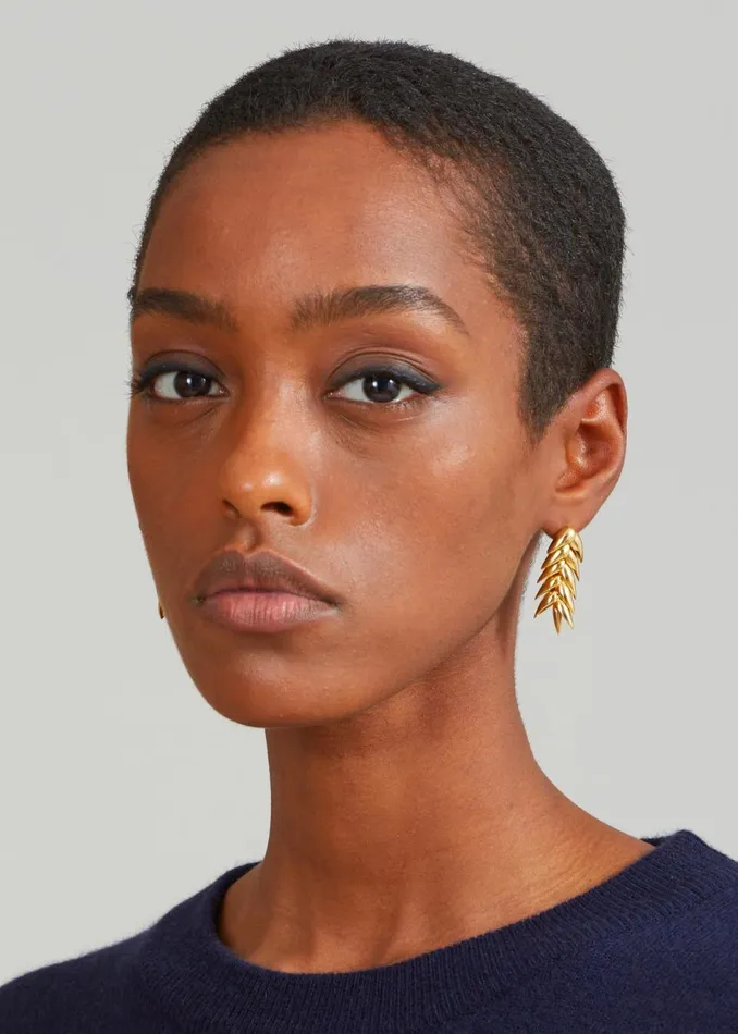 Women The Frankie Shop Accessories Bevza Spikelet Short Earrings Gold