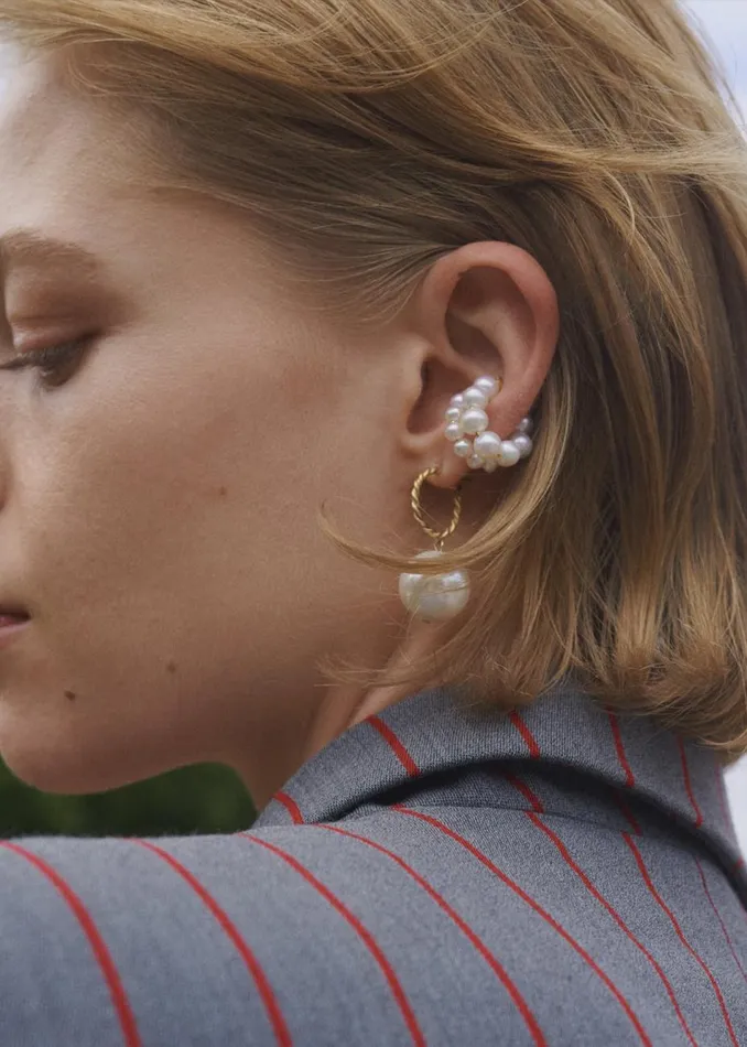 Women The Frankie Shop Accessories Completedworks Best Mistake Ear Cuff Pearlgold Vermeil