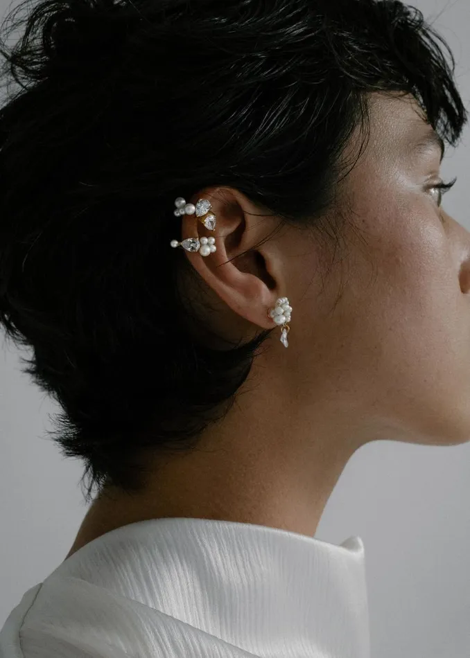 Women The Frankie Shop Accessories Completedworks Chasing Shadows III Ear Cuff Pearlzirconiagold Verm Women The Frankie Shop Accessories Completedworks Chasing Shadows III Ear Cuff Pearlzirconiagold Verm