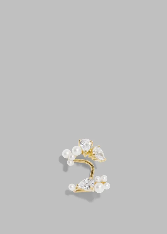 Women The Frankie Shop Accessories Completedworks Chasing Shadows III Ear Cuff Pearlzirconiagold Verm