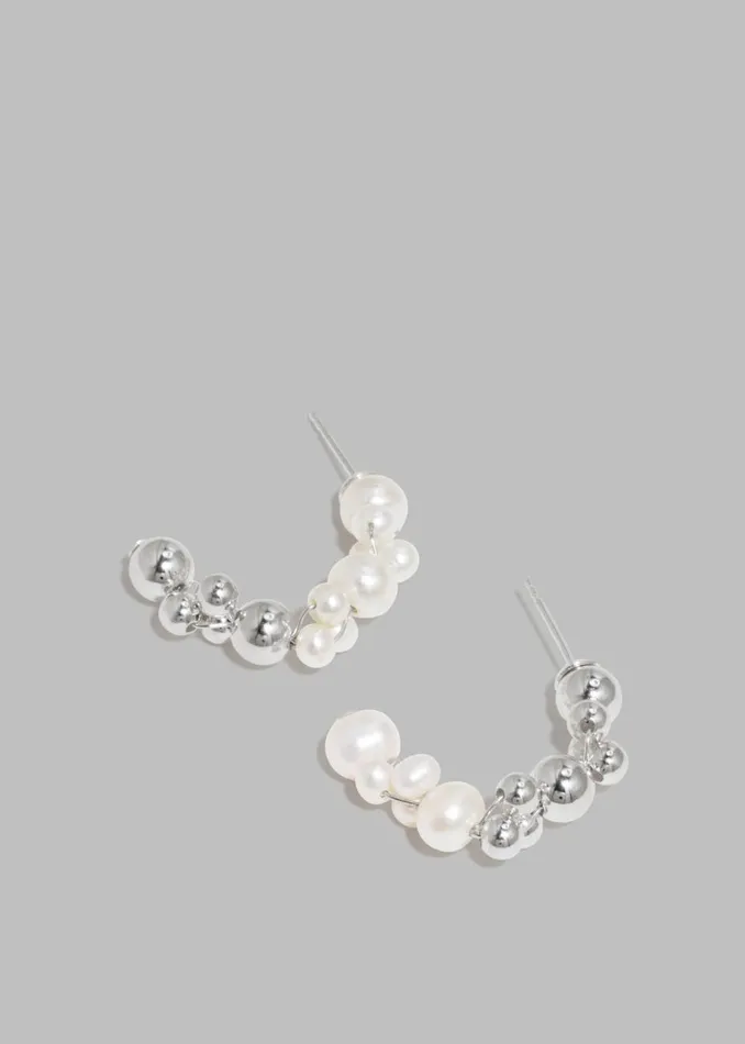 Women The Frankie Shop Accessories Completedworks Every Cloud Has A Silver Lining Earrings Pearlsterli