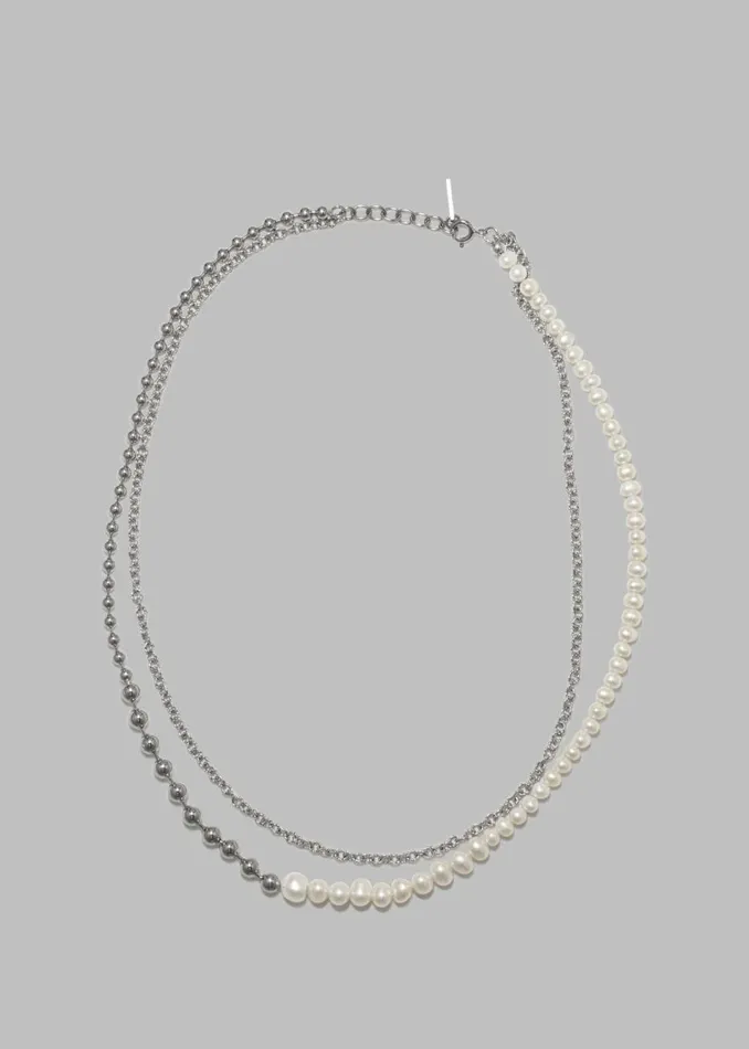 Women The Frankie Shop Accessories Completedworks Forgotten Seas Necklace Pearlrhodium Plate