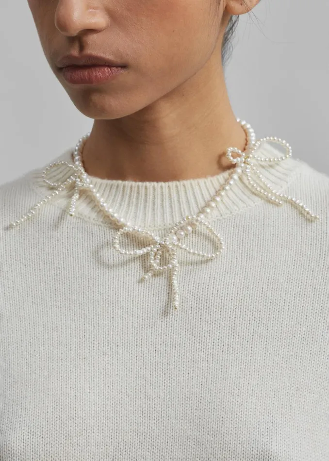 Women The Frankie Shop Accessories Completedworks P140 Necklace Pearlgold Vermeil Women The Frankie Shop Accessories Completedworks P140 Necklace Pearlgold Vermeil