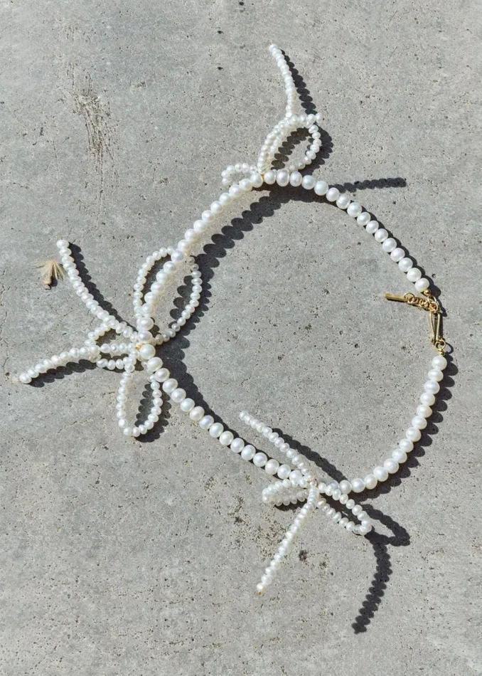 Women The Frankie Shop Accessories Completedworks P140 Necklace Pearlgold Vermeil