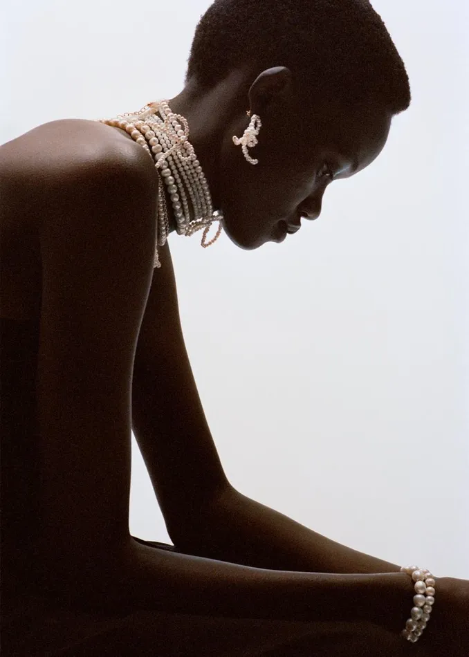 Women The Frankie Shop Accessories Completedworks P140 Necklace Pearlgold Vermeil