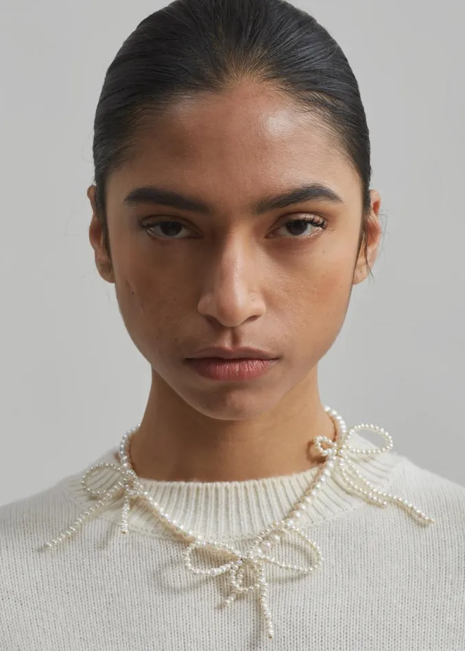 Women The Frankie Shop Accessories Completedworks P140 Necklace Pearlgold Vermeil