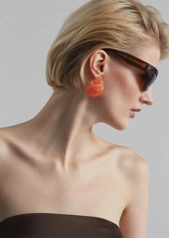 Women The Frankie Shop Accessories Completedworks Randomised Organic Shape Earrings Orange Women The Frankie Shop Accessories Completedworks Randomised Organic Shape Earrings Orange