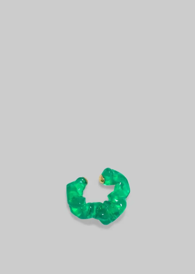 Women The Frankie Shop Accessories Completedworks Ruffle BioResin Ear Cuff Green