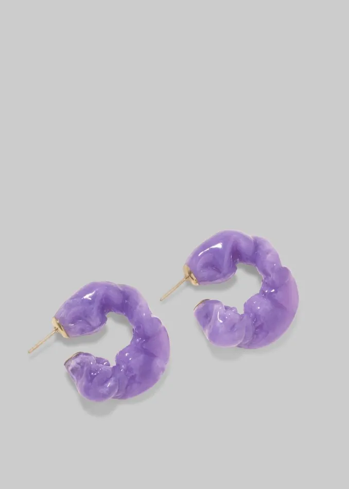 Women The Frankie Shop Accessories Completedworks Ruffle BioResin Earrings Lilac Women The Frankie Shop Accessories Completedworks Ruffle BioResin Earrings Lilac