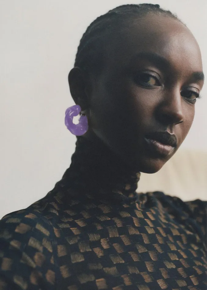 Women The Frankie Shop Accessories Completedworks Ruffle BioResin Earrings Lilac