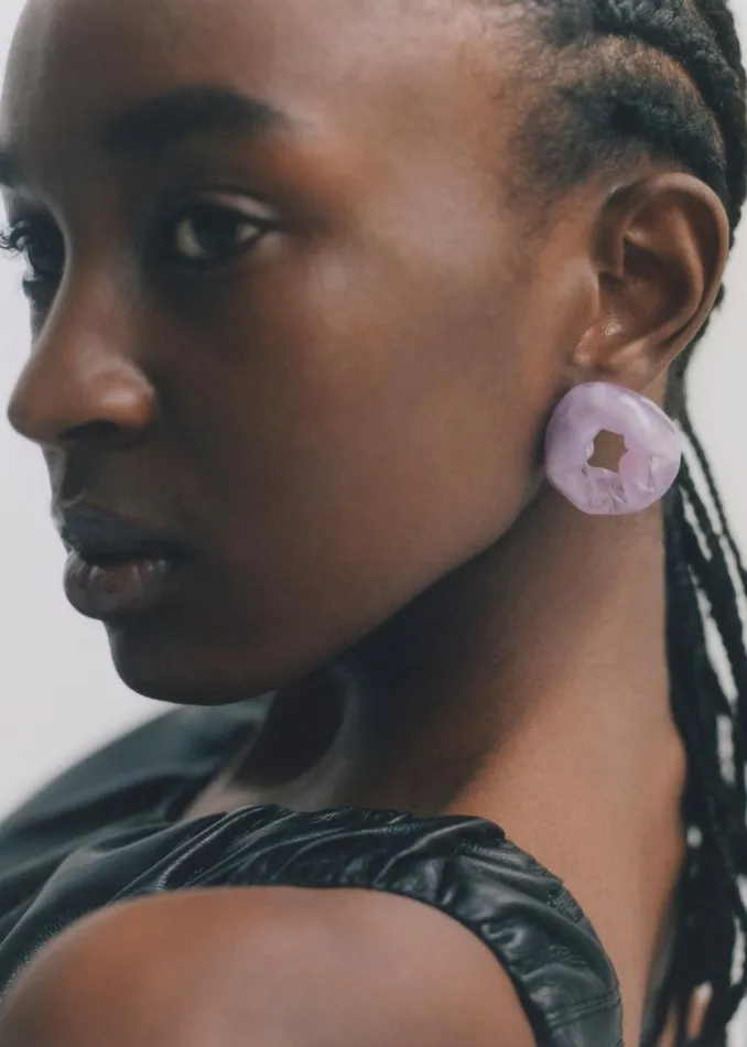 Women The Frankie Shop Accessories Completedworks Scrunch BioResin Earrings Lilac