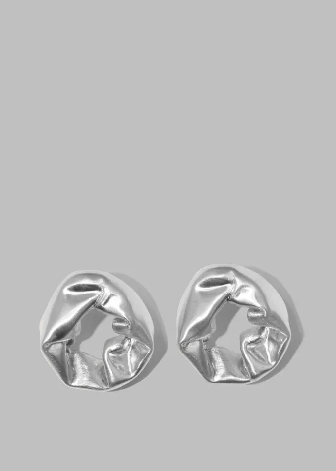 Women The Frankie Shop Accessories Completedworks Scrunch Earrings Silver