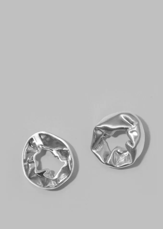 Women The Frankie Shop Accessories Completedworks Scrunch Earrings Silver