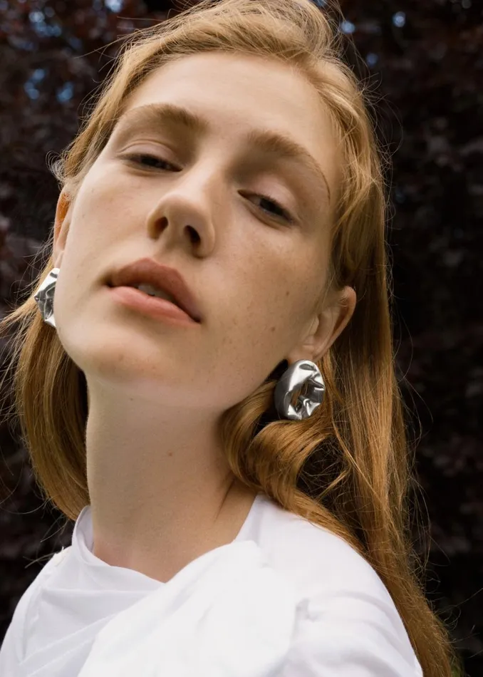 Women The Frankie Shop Accessories Completedworks Scrunch Earrings Silver