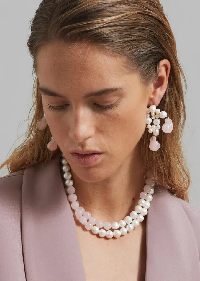 Women The Frankie Shop Accessories Completedworks What039s The Second Big Idea Earrings Rose Quartz Women The Frankie Shop Accessories Completedworks What039s The Second Big Idea Earrings Rose Quartz