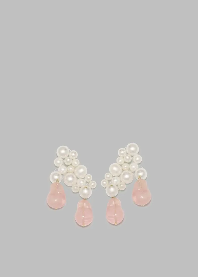 Women The Frankie Shop Accessories Completedworks What039s The Second Big Idea Earrings Rose Quartz