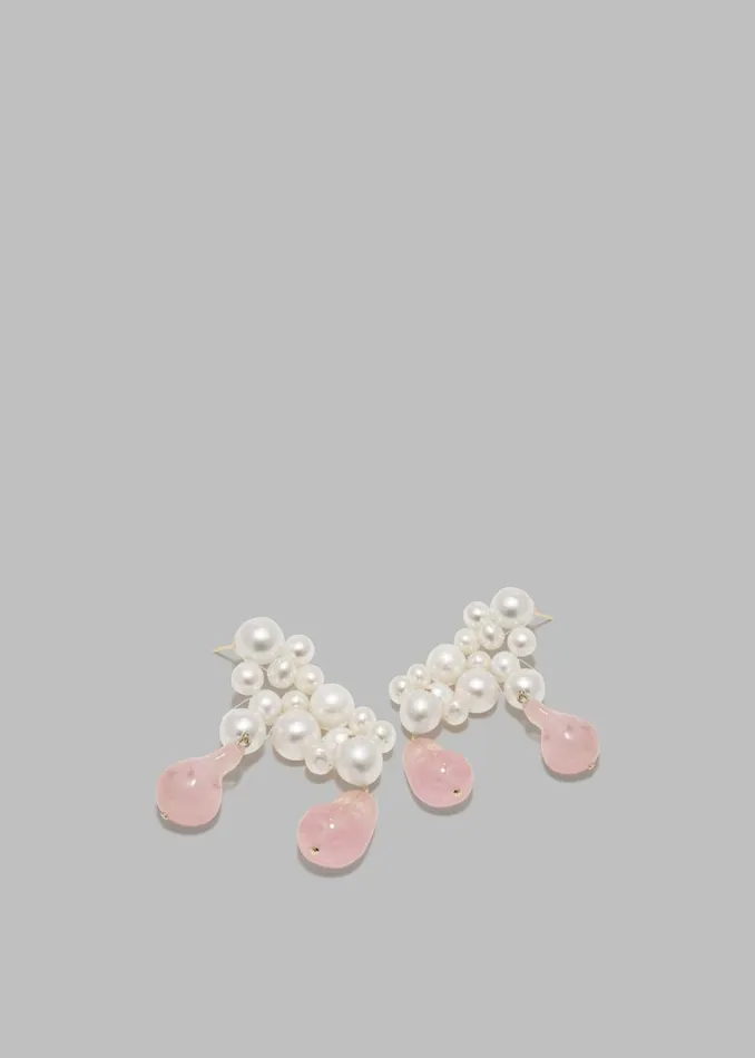 Women The Frankie Shop Accessories Completedworks What039s The Second Big Idea Earrings Rose Quartz