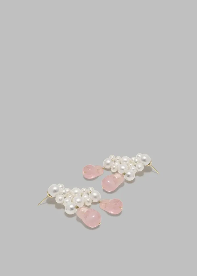 Women The Frankie Shop Accessories Completedworks What039s The Second Big Idea Earrings Rose Quartz