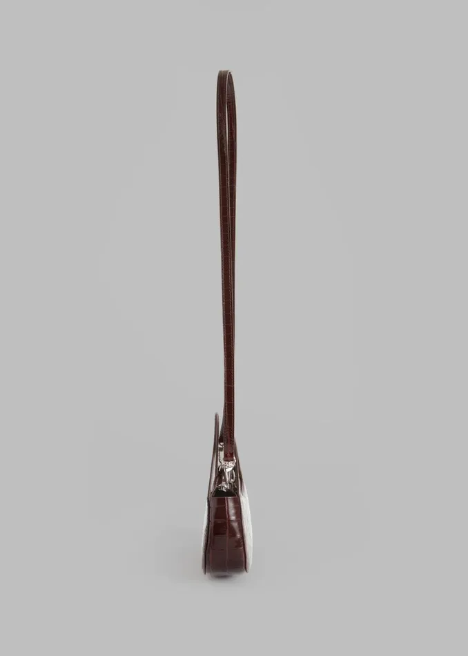 Women The Frankie Shop Accessories Coperni Crocodile Micro Baguette Swipe Bag Brown
