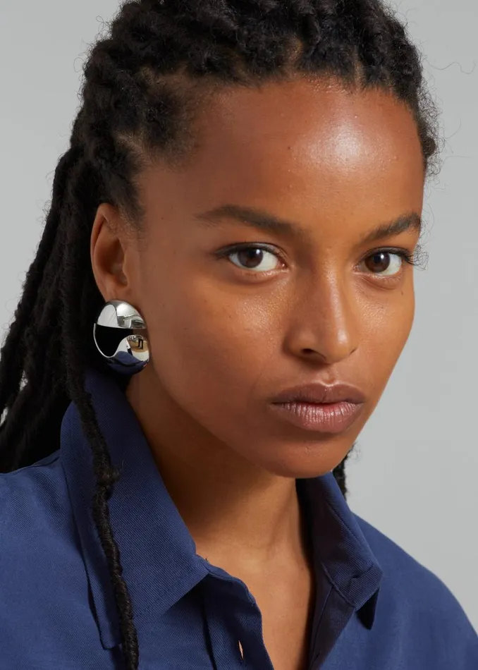 Women The Frankie Shop Accessories Coperni Logo Earrings Silver