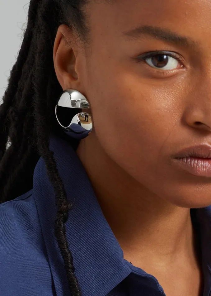 Women The Frankie Shop Accessories Coperni Logo Earrings Silver