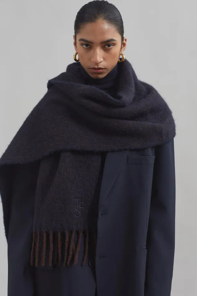 Women The Frankie Shop Accessories Etta Wool Scarf Navy