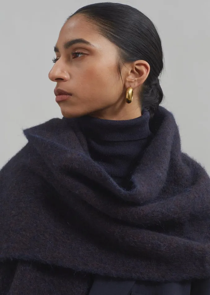 Women The Frankie Shop Accessories Etta Wool Scarf Navy
