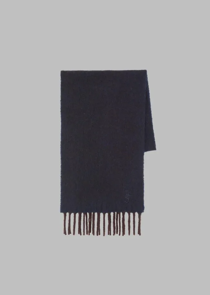 Women The Frankie Shop Accessories Etta Wool Scarf Navy