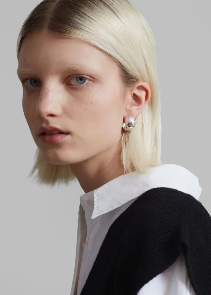 Women The Frankie Shop Accessories Jasmin Sparrow Classic Hoops Silver