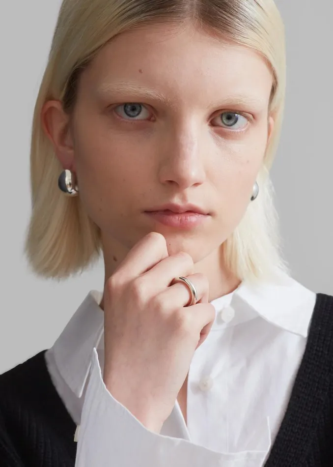 Women The Frankie Shop Accessories Jasmin Sparrow Classic Hoops Silver