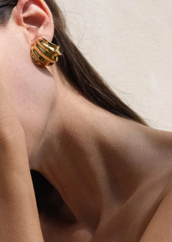 Women The Frankie Shop Accessories Jasmin Sparrow Homard Hoops Gold