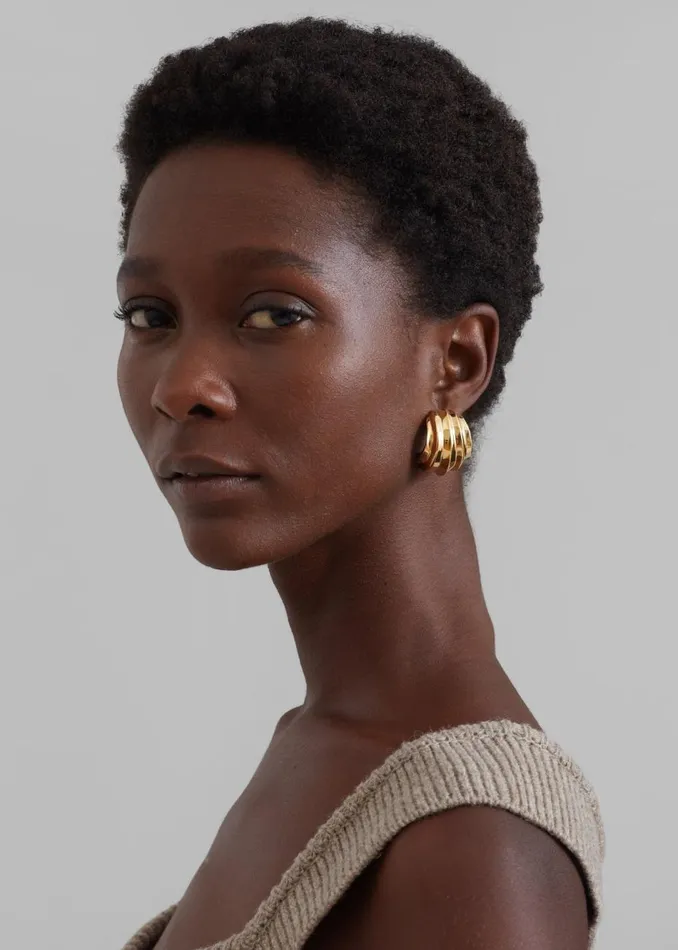 Women The Frankie Shop Accessories Jasmin Sparrow Homard Hoops Gold