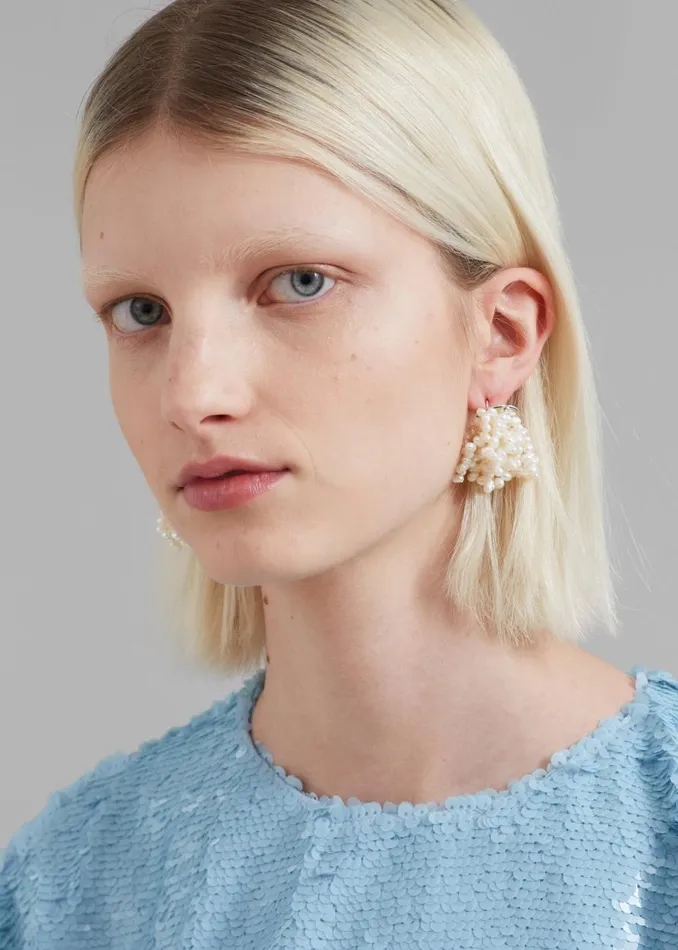 Women The Frankie Shop Accessories Jasmin Sparrow Mermaid Earrings Silver