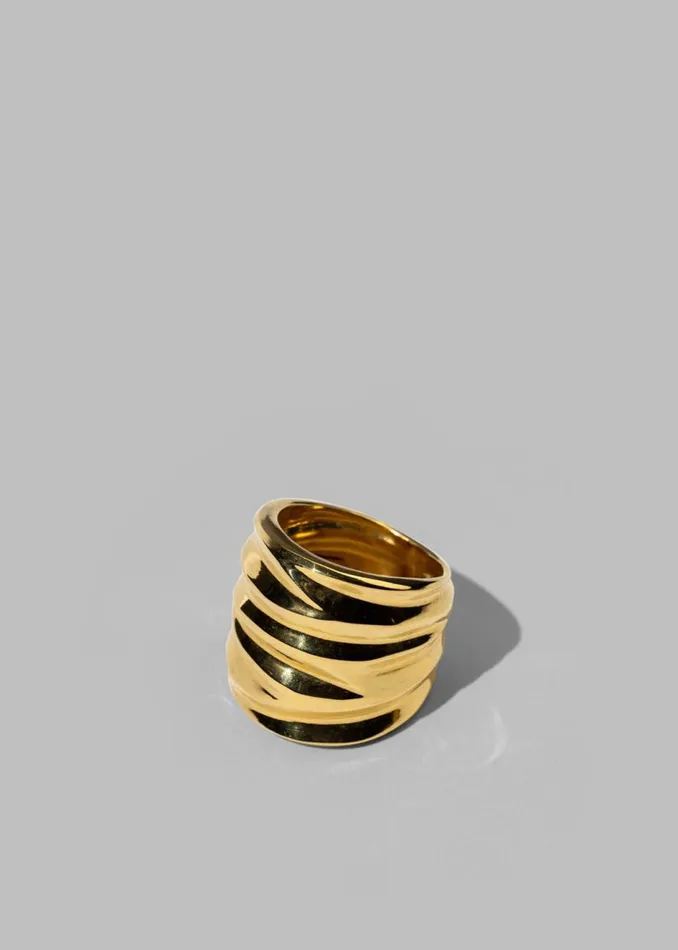 Women The Frankie Shop Accessories Jasmin Sparrow Torque Ring Gold