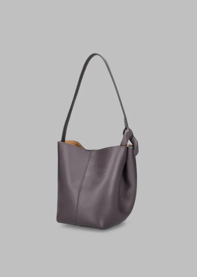Women The Frankie Shop Accessories JW Anderson JWA Corner Leather Bucket Bag Deep Mauve
