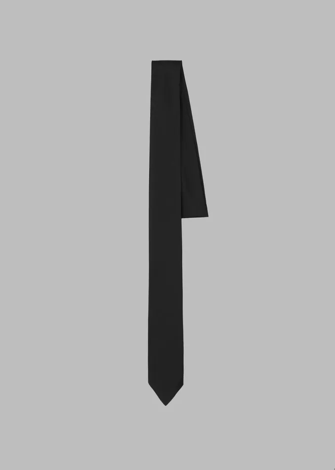 Women The Frankie Shop Accessories Leo Satin Tie Black