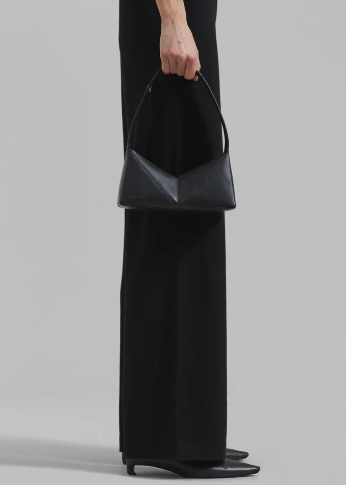 Women The Frankie Shop Accessories Low Classic Folded Cube Shoulder Bag Black